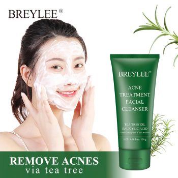 BREYLEE Deep Clean Tea Tree Face Wash Facial Cleanser Cream 100g