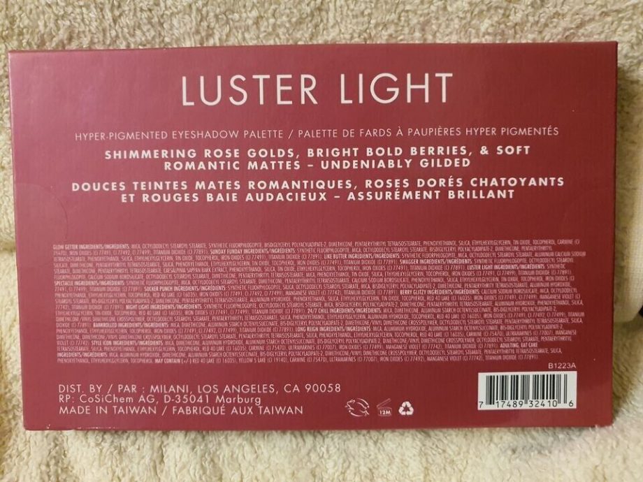 Milani Luster Light Eyeshadow Palette & Milani - Ungilded Most Loved Matte