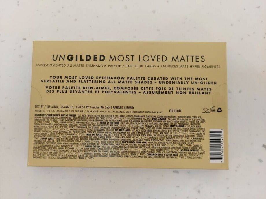 Milani Luster Light Eyeshadow Palette & Milani - Ungilded Most Loved Matte