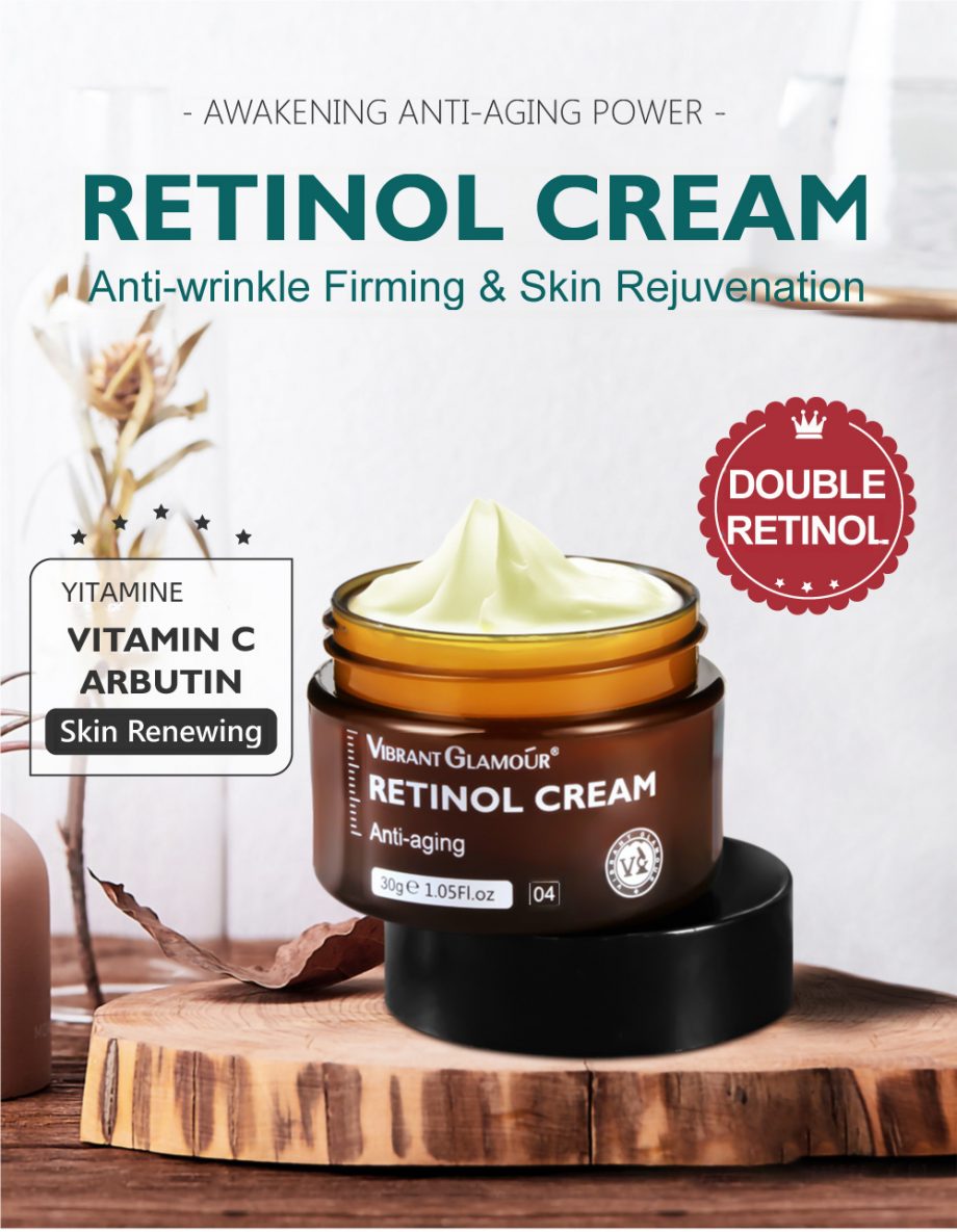 VIBRANT GLAMOUR 30g Retinol Face Cream Anti-aging Anti-oxidant Reduce Fine Lines Firming